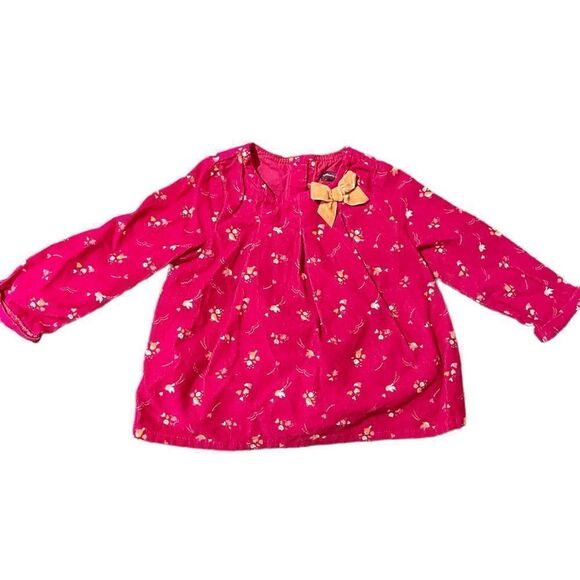 Sergent Major Other - Sergent Major Baby Girl Corduroy Floral Pink Blouse Bow Heart Buttons 12mos